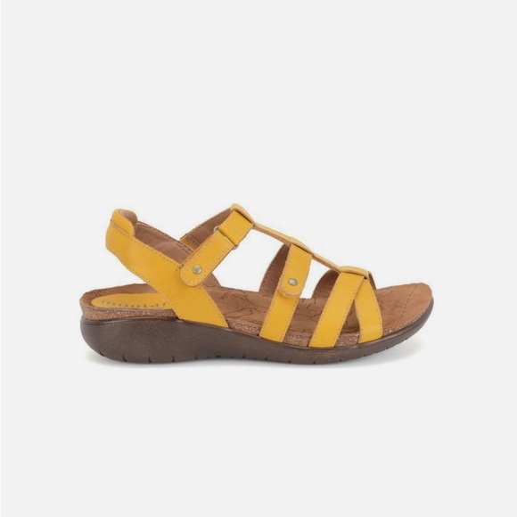 Montana Yellow Sandals with Strappy Design and Comfortable Cork Sole - Picture 6 of 7
